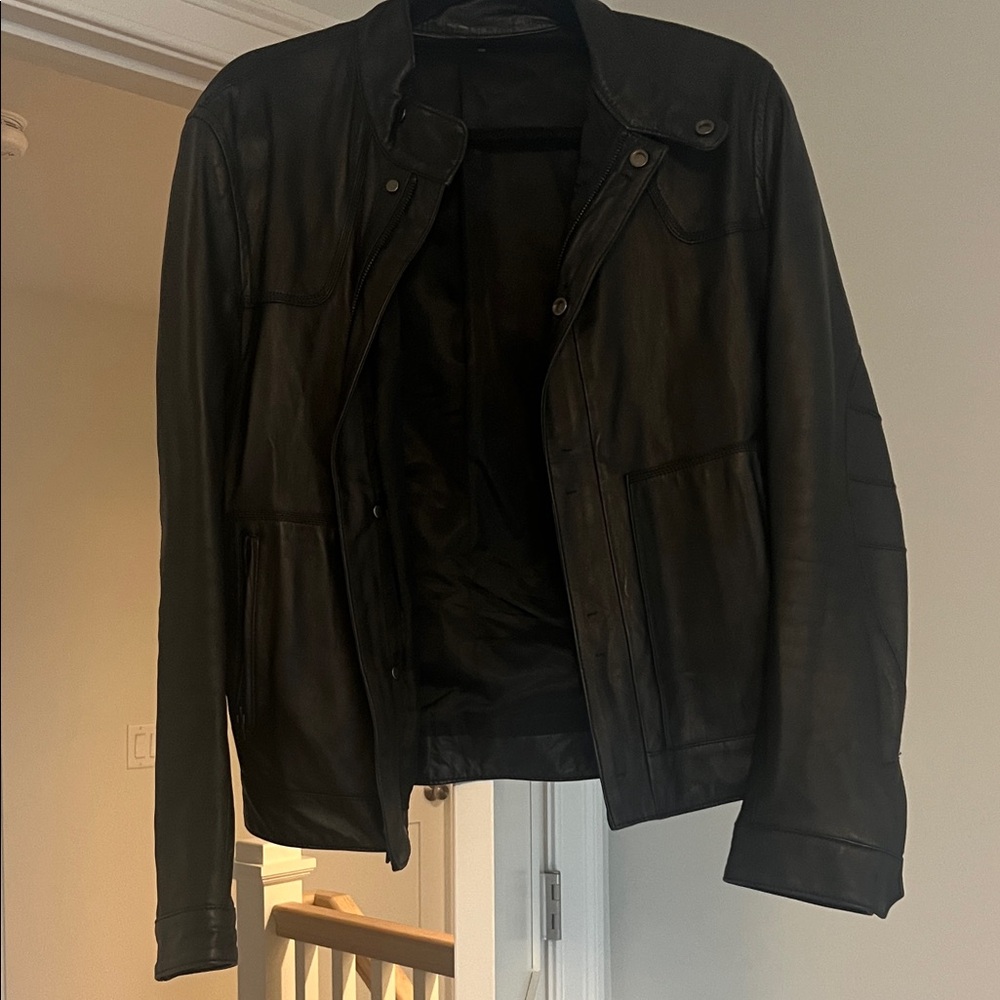 Macy's Men's Black Leather Jacket